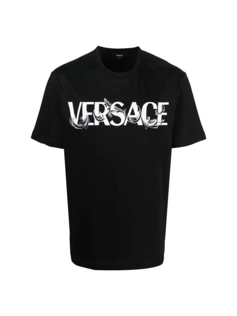 VERSACE logo-print detail T-shirt