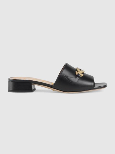 GUCCI Gucci Zumi leather slide sandal