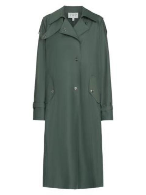 TWP Women's Long Bogie Trench Coat - Olive