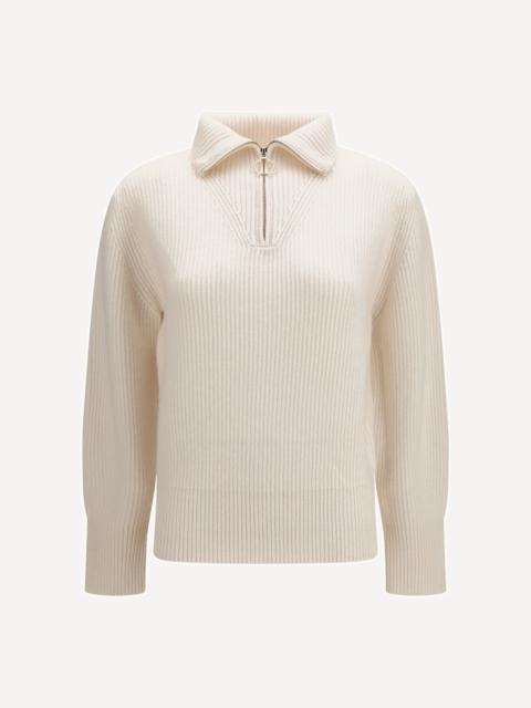 forte_forte Wool and cashmere half zip Sweater