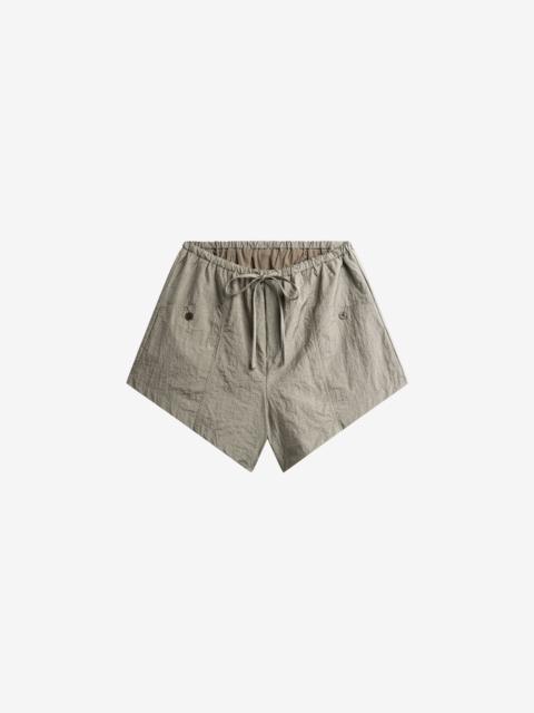 The Frankie Shop Zamora Textured Mini Shorts - Mocha