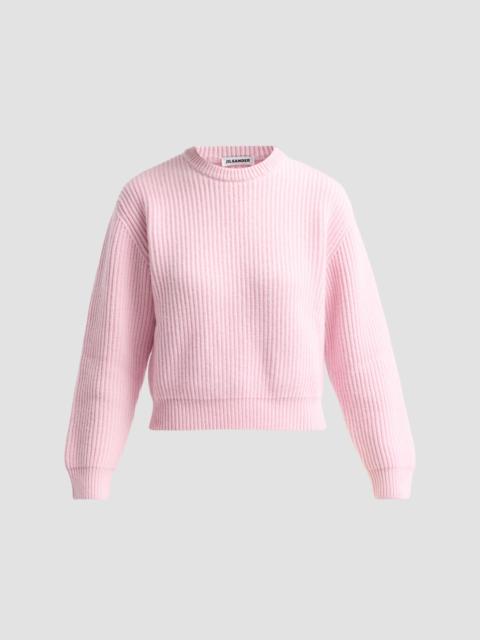 Jil Sander Women's Fisherman Knit Wool Sweater - Candy Pink