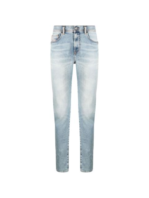 high-waist slim-fit jeans