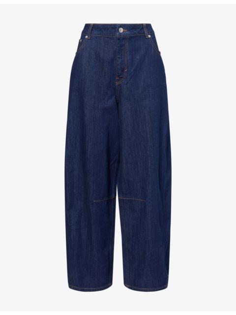 SIMKHAI Etienne Barrel-Leg Denim Jeans