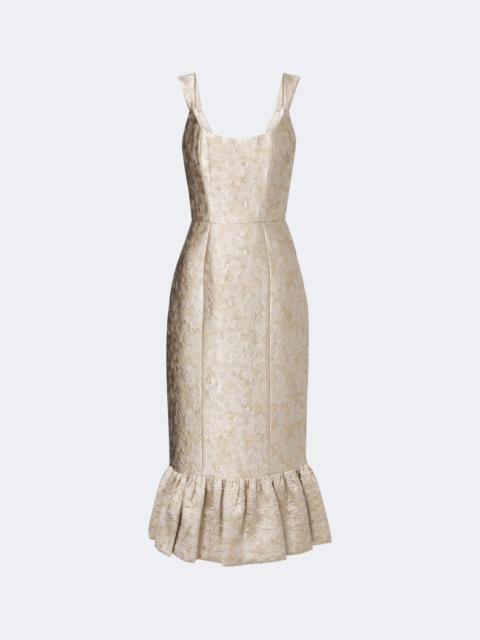 markarian Ruffled jacquard corset dress