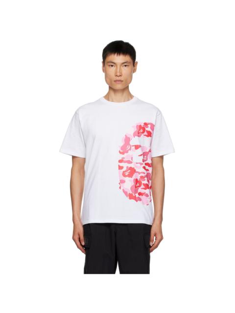 White ABC Camo Side Big Ape Head T-Shirt