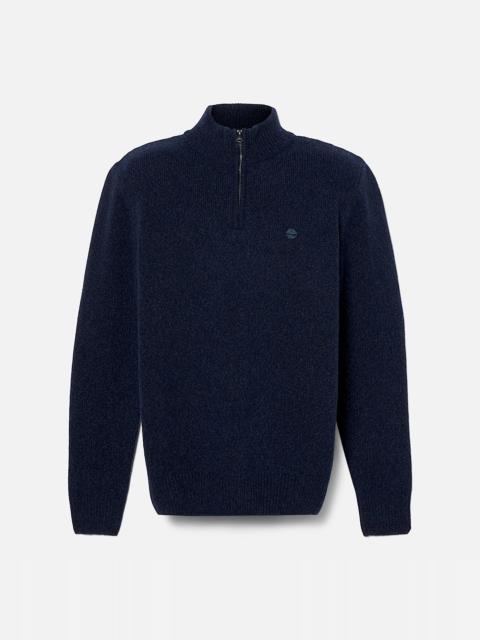 Timberland Men's Twisted Yarn Quarter-Zip Sweater