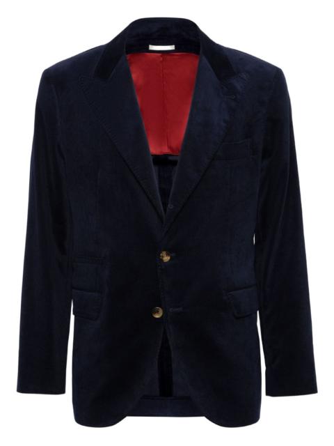 Brunello Cucinelli velvet two-button blazer
