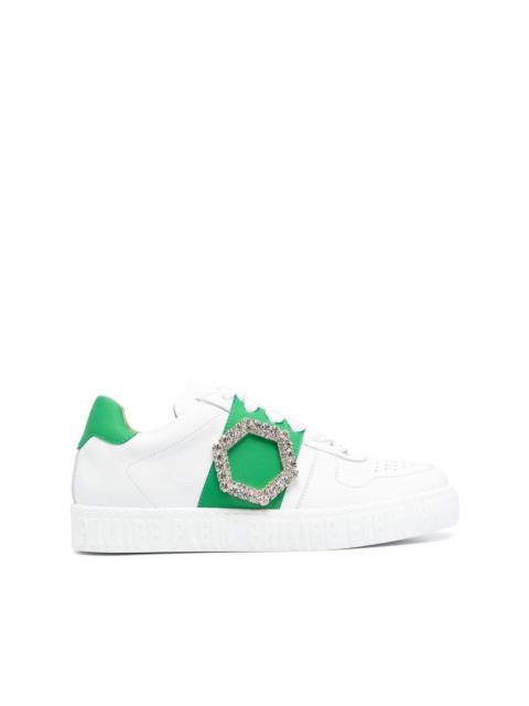 PHILIPP PLEIN leather low-top sneakers