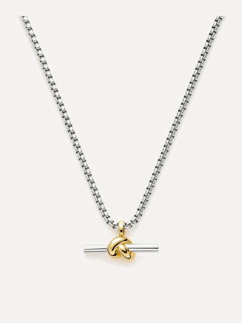 MISSOMA X Lucy Williams Mixed Metal Chunky Knot T-Bar Pendant Necklace