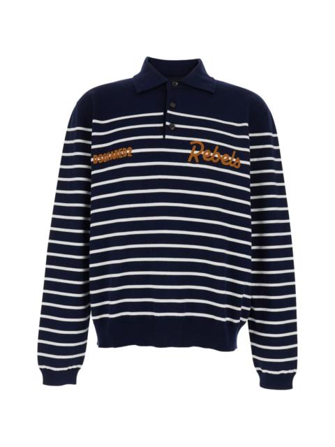 DSQUARED2 striped embroidered polo shirt