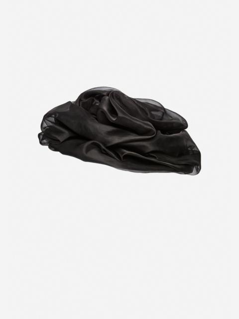 MAGDA BUTRYM Oversized organza draped hat in black