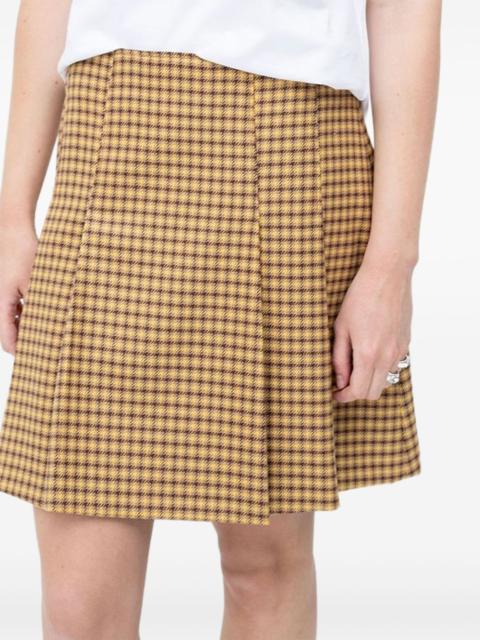 HUGO plaid pleated mini skirt