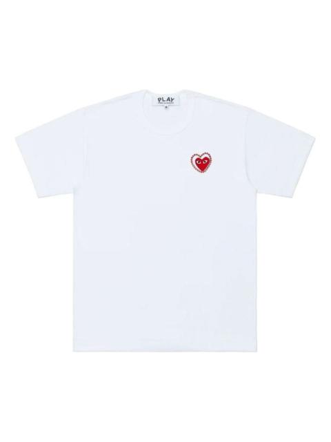 Comme des Garçons PLAY COMME des GARCONS PLAY SS25 Metalstone Heart T-Shirt 'White Red' AX-T802-051-2