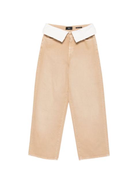 7 For All Mankind double layer wide-leg jeans