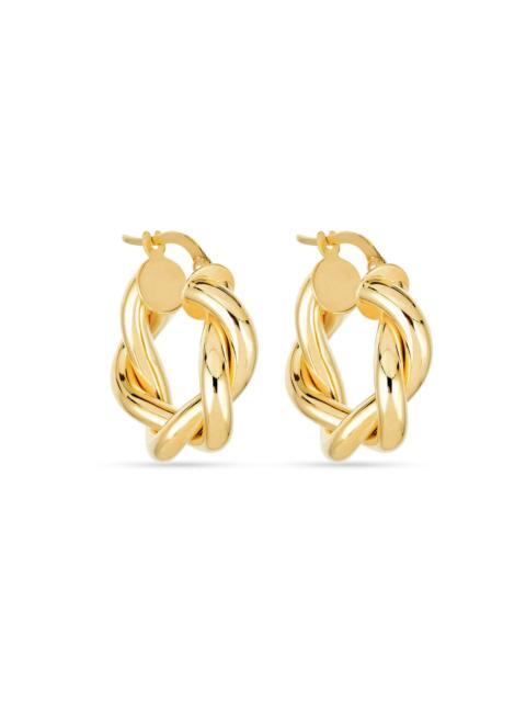 STONE AND STRAND In A Twist Gold Hoops