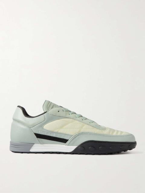 Stone Island Football Leather, Suede and Canvas Sneakers