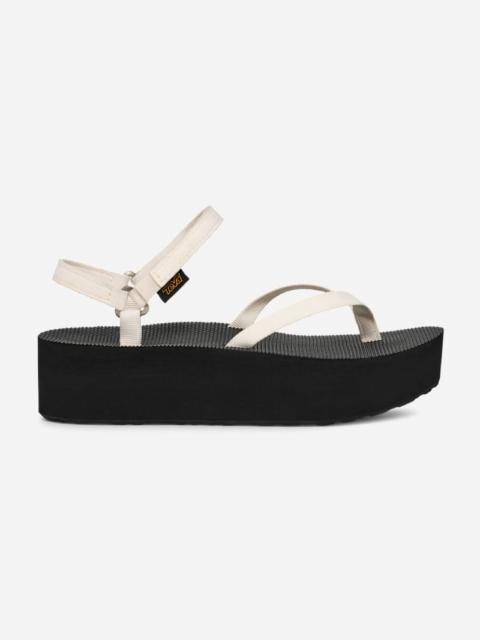 Teva Women's Flatform Slim Sandal in Coconut Milk/Black