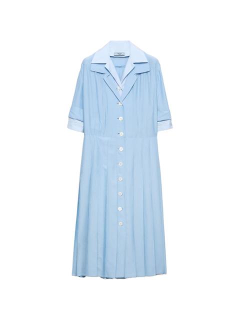 Prada pongé and poplin shirt dress