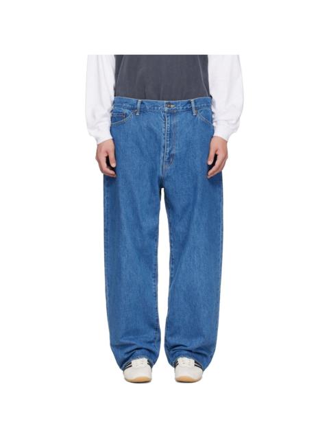 WTAPS Blue 'Blues' Straight Jeans