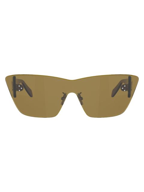 CELINE Women's Sundown Shade Mask Sunglasses - Shiny Beige Brown