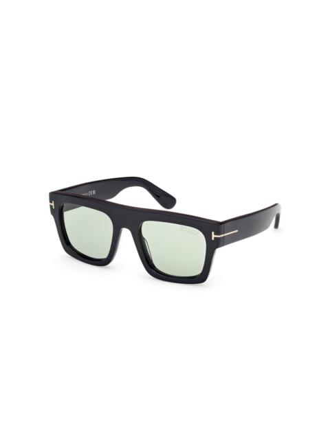 TOM FORD Fausto Square-Frame Acetate Sunglasses black