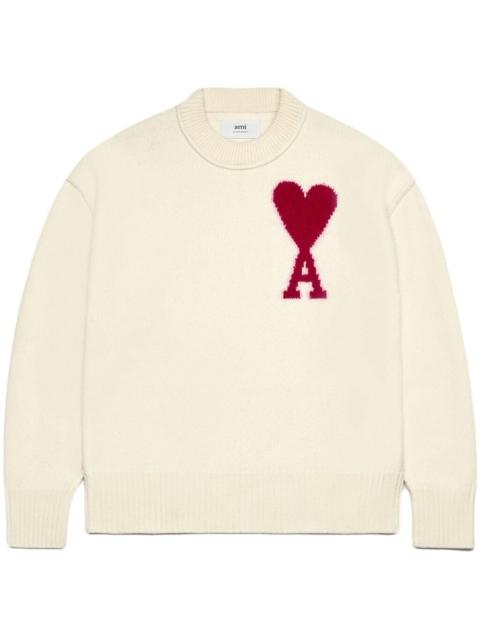 AMI Paris intarsia-knit wool jumper