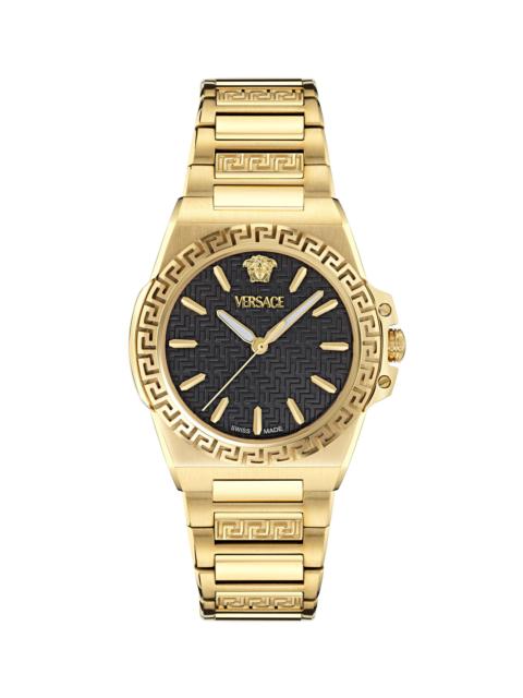 VERSACE Women's Greca Reaction Stainless Steel Bracelet Watch/38MM - Yellow Gold