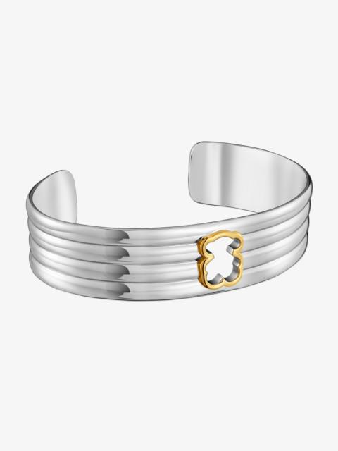 TOUS 16-mm steel Bangle with two-tone bear TOUS Galia