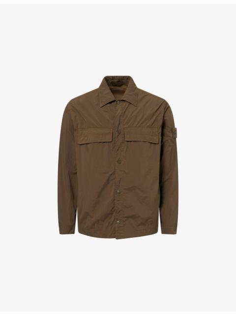 Stone Island Ghost Smerigliato Brand-Patch Woven Jacket