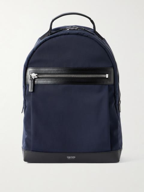 TOM FORD Leather-Trimmed Nylon Backpack