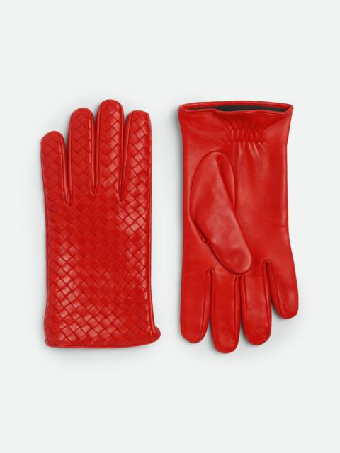Leather Intrecciato Gloves