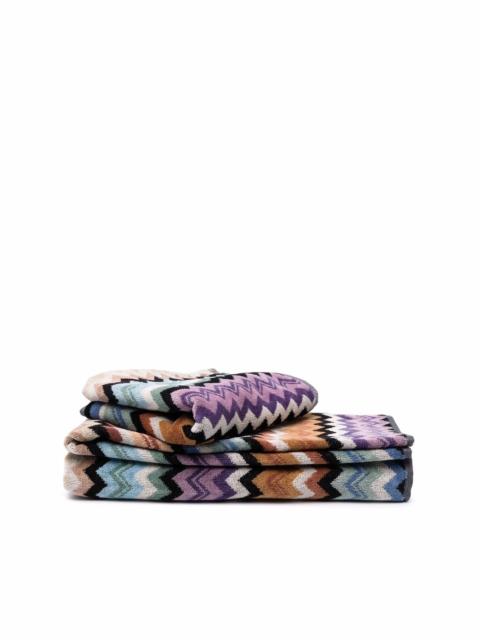 Missoni two-piece Giacomo zigzag towels