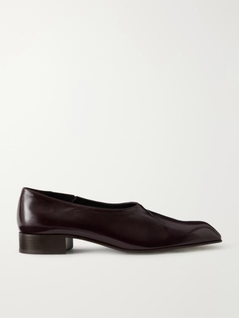KHAITE Colt Leather Slip-on Loafers