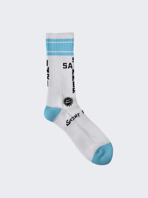 SAINT M×××××× Saint And Sinner Socks White And Sky Blue