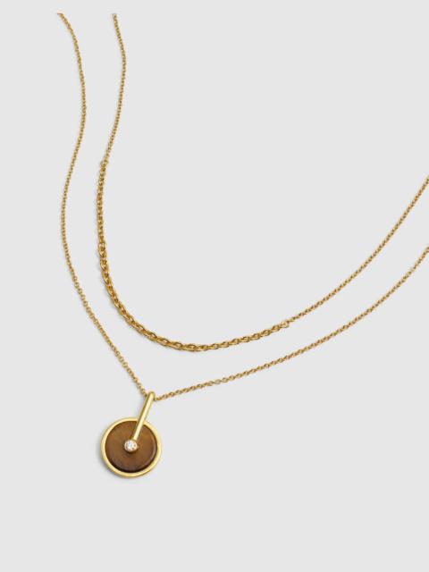 Madewell Two-Pack Stone Inlay Coin Necklace Set