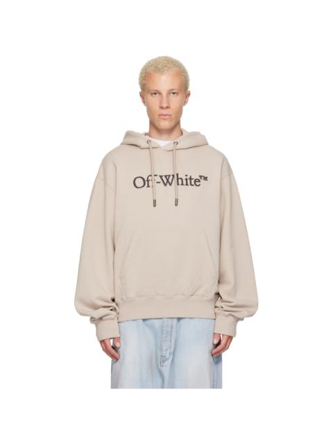 Off-White Beige Big Bookish Regular Hoodie