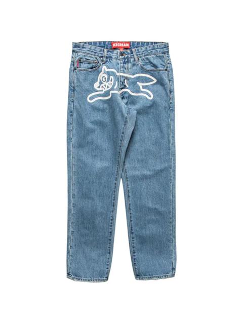 ICECREAM Running Dog arrow graphic-print jeans