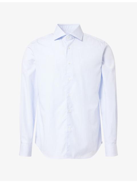 CORNELIANI Window Pane Check Cotton Shirt