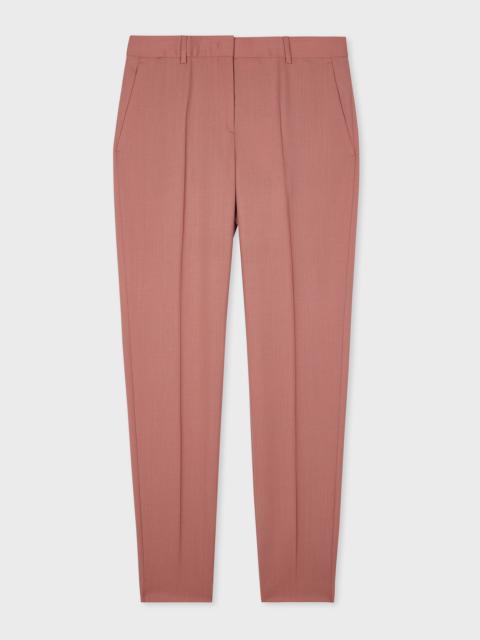 Paul Smith Women's Dusty Rose Wool-Hopsack Trousers