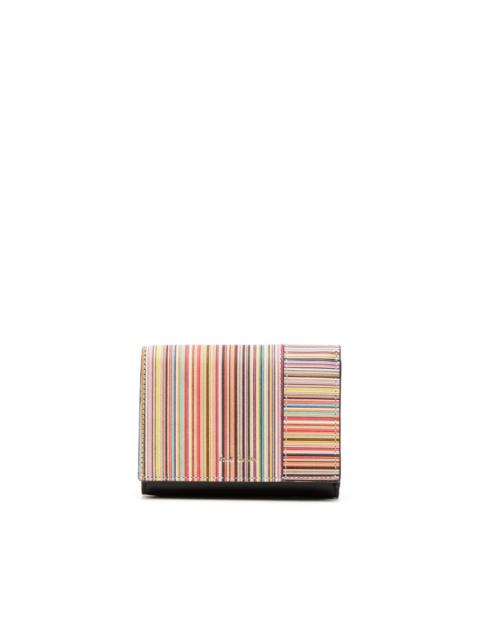 Paul Smith Signature Stripe tri-fold leather wallet
