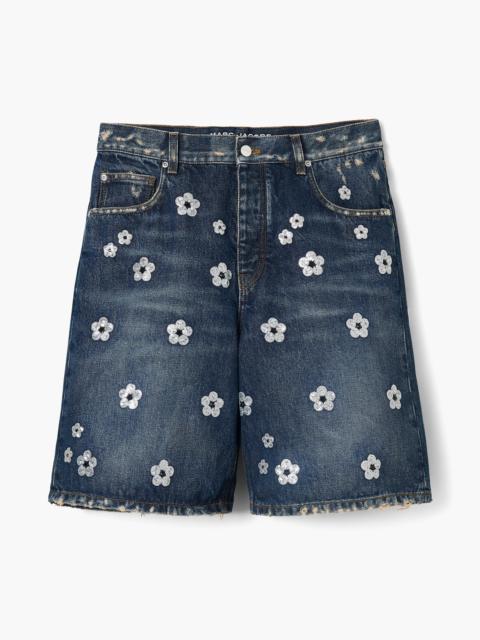 Marc Jacobs SEQUIN DAISY WIDE LEG SHORTS
