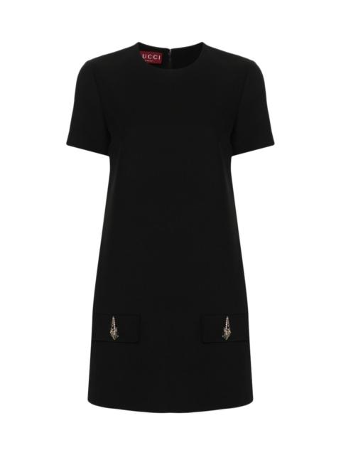 GUCCI Wool and silk blend mini dress
