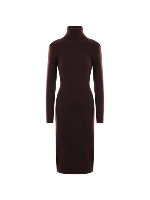 knit cashmere midi dress