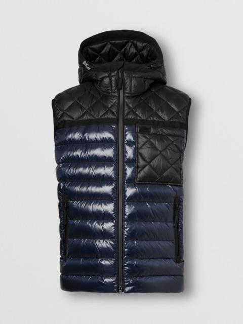 Burberry Diamond Quilted Panel Hooded Puffer Gilet