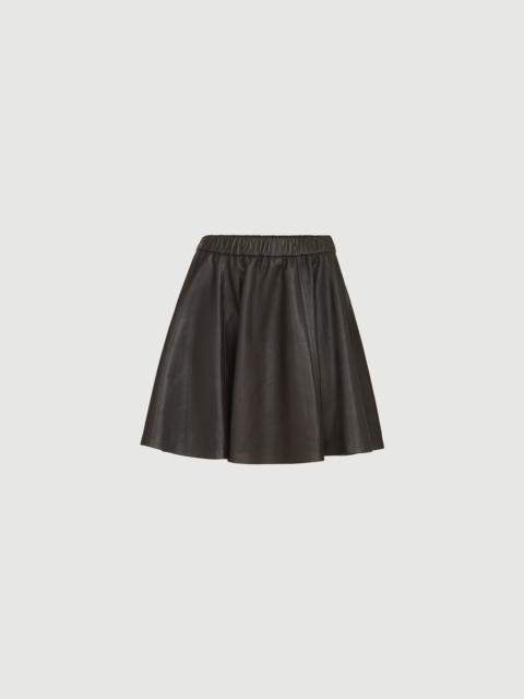 Brunello Cucinelli Polished nappa leather mini circle skirt