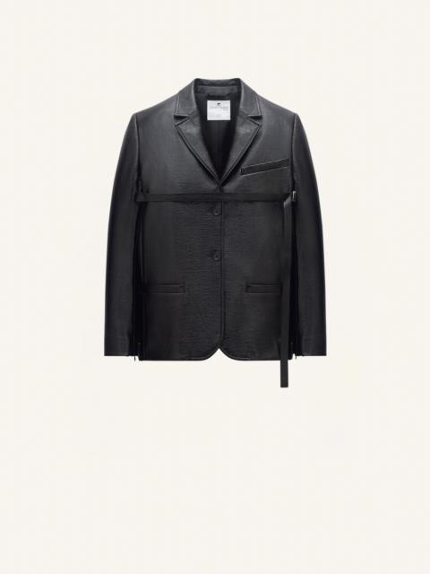 courrèges STRAP VINYL TAILORED JACKET