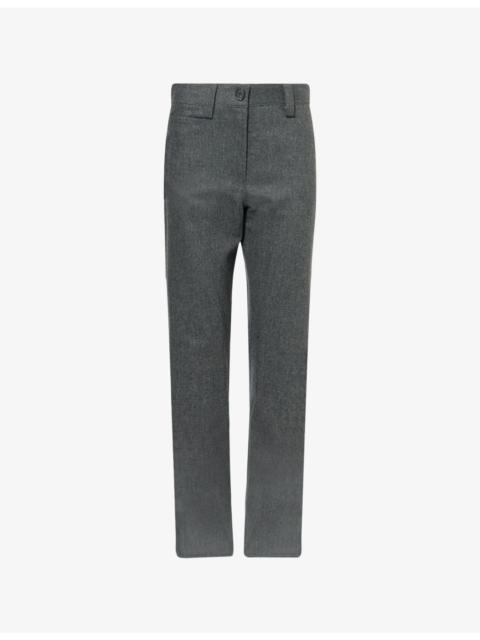 KHAITE Callum Straight-Leg Stretch-Wool And Cashmere Trousers