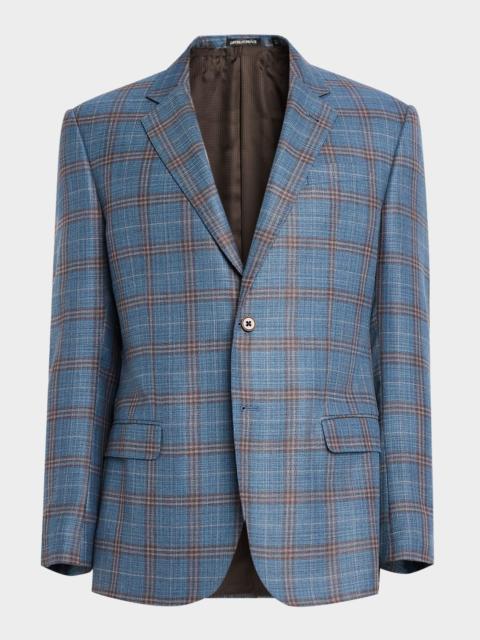 EMPORIO ARMANI Men's Oversized Plaid Sport Coat