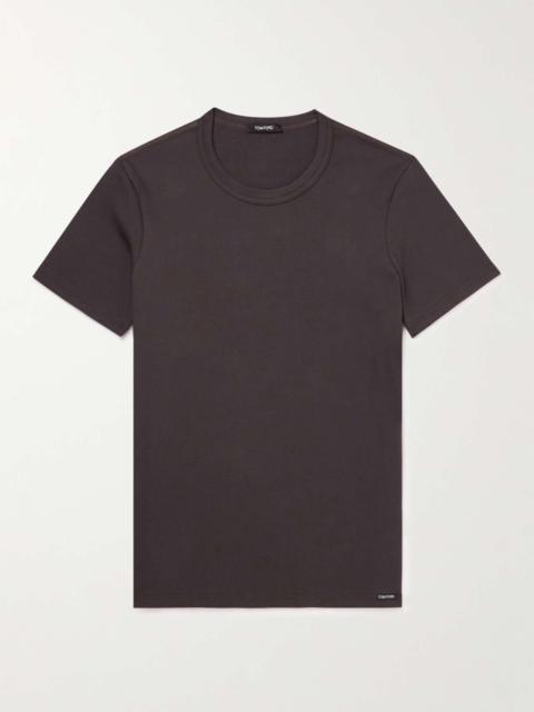 TOM FORD Logo-Appliquéd Stretch-Cotton Jersey T-Shirt